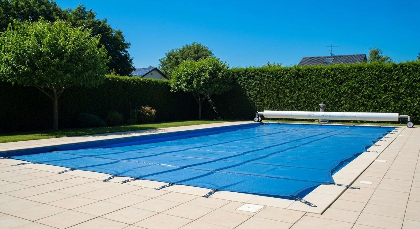 La solution simple pour que la bâche de votre piscine ne s'affaisse pas avec le poids de l'eau de pluie