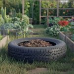 Mon astuce avec un vieux pneu pour créer un bac à compost qui fonctionne à merveille tout l&rsquo;hiver